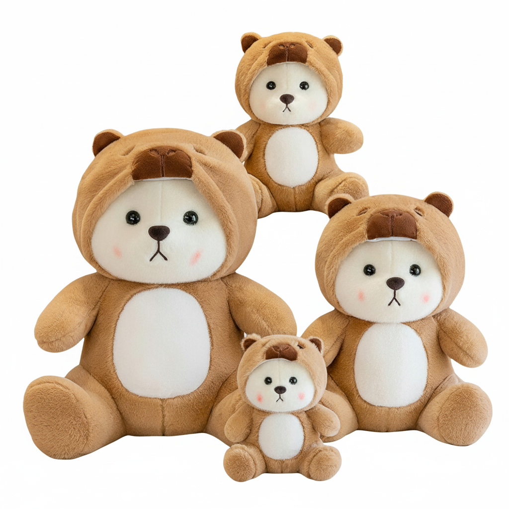 Custom Hooded Teddy Bear Plush – Collectible Sizes for Retail and Gifting